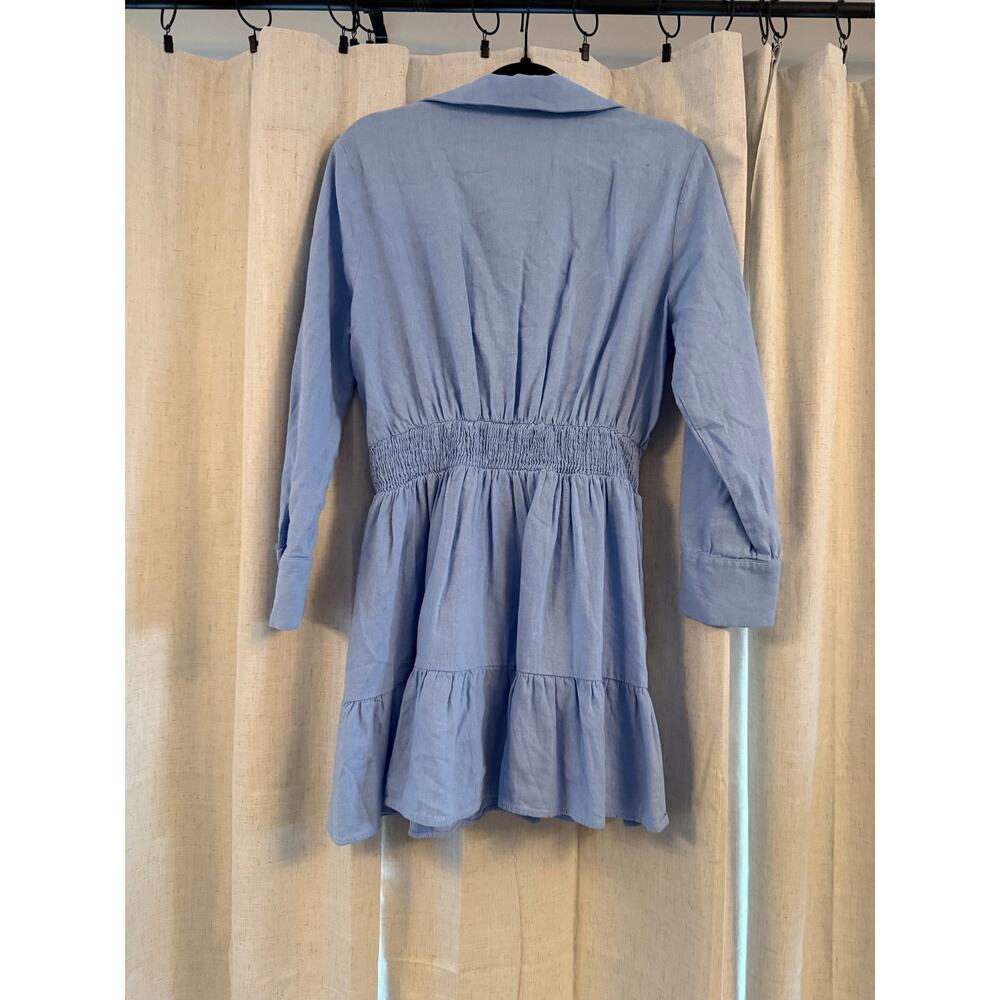 Beautiful Blue Dress By Zara Size Medium - Picture 2 of 5